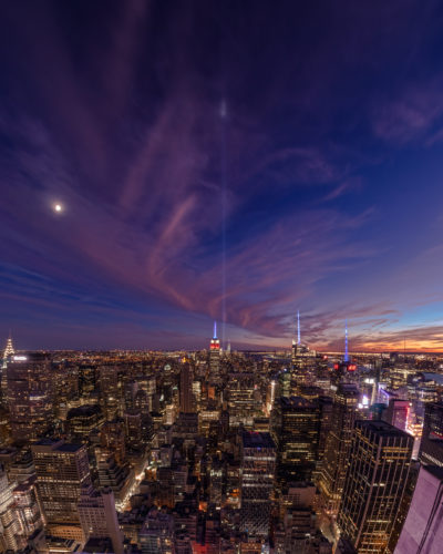 9/11 Tribute Lights from Top of the Rock